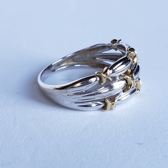SOLD on Eby - 18k Two Tone Ring - Picture 3 of 7